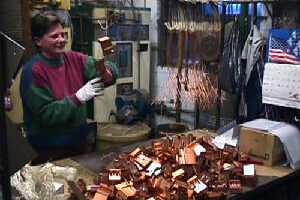 Parts Being Wired In Preparation For Silver Plating.