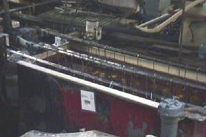 View of One of the Silver Tanks Used For Rack Plating of Parts Such as Bussbar, Contact Pins, And Machined Aluminum Housings Used in The Electronics Field.