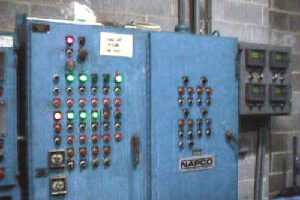 Partial View of Waste Treatment Control Panel.